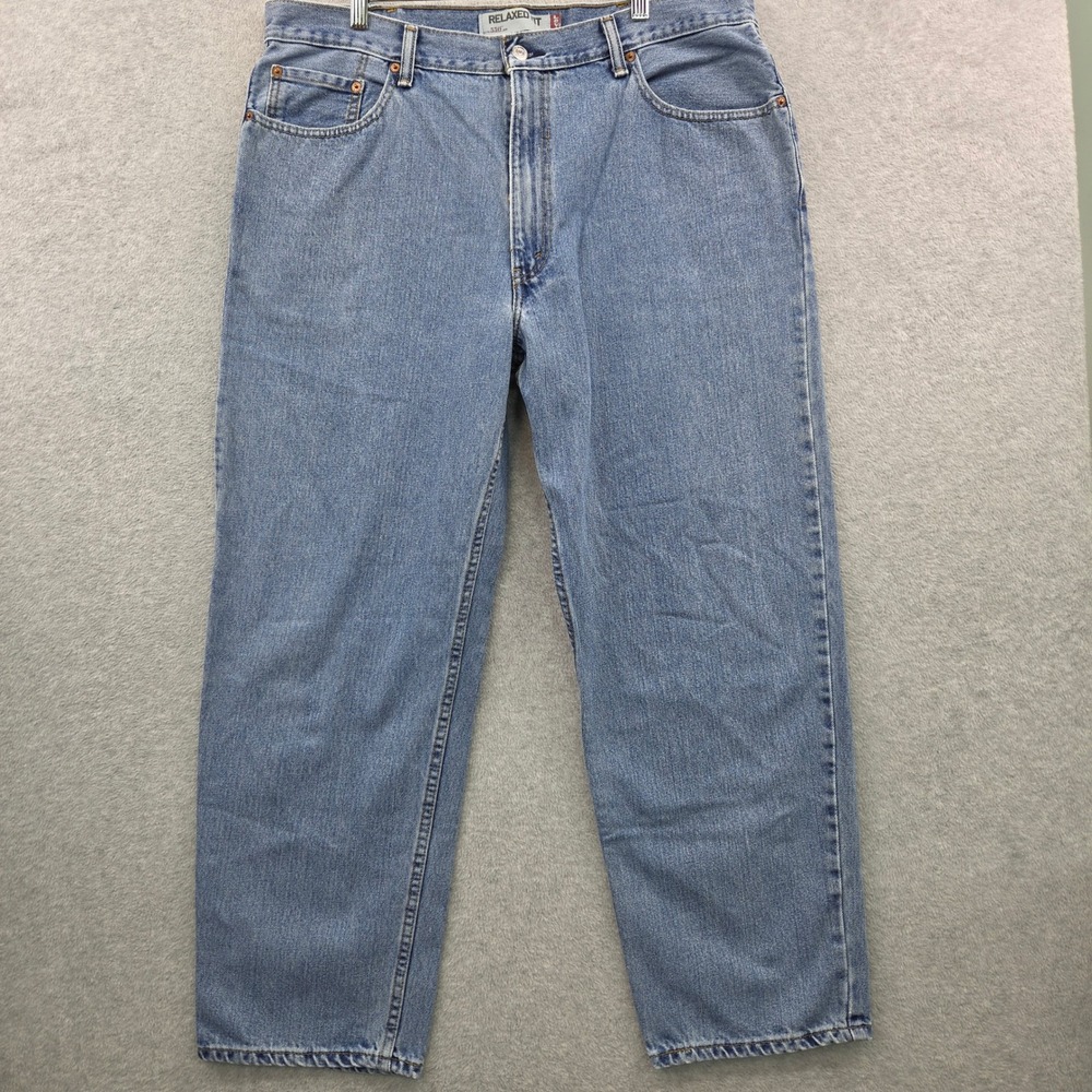 LEVIS 550 100% Cotton Retro RELAXED FIT Jeans Mens 40x30 RARE "One-R" Blank Tab